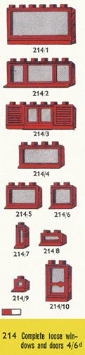 LEGO 214-3 Ten Windows and Doors, White