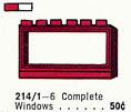 LEGO 214.1 1 x 6 x 3 Window with Frame