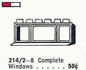 LEGO 214.2 1 x 6 x 2 Triple-Pane Window in Frame