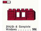 LEGO 214.3 1 x 6 x 2 Double-Pane Window in Frame w/Shutters