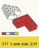 LEGO 217-2 4 x 4 Corner Bricks
