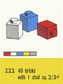 LEGO 222-2 1 x 1 Bricks