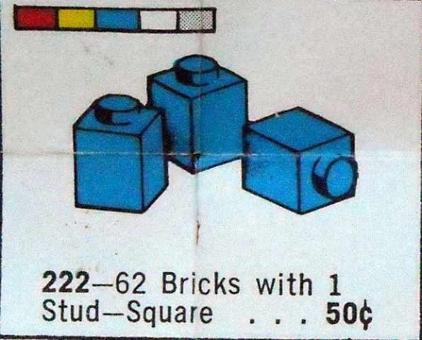 LEGO 222-3 1 x 1 Bricks