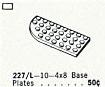 LEGO 227.L 4 x 8 Left Curve Plates