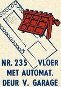 LEGO 235 Garage Plate and Door (White Base with Red or White Door Frame)