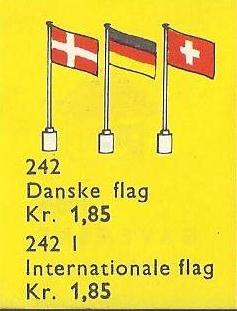 LEGO 242-2 5 Danish Flags