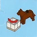 LEGO 2824-9 Advent Calendar 2010, City (Day  8) - Dog with Bowl and Sausage
