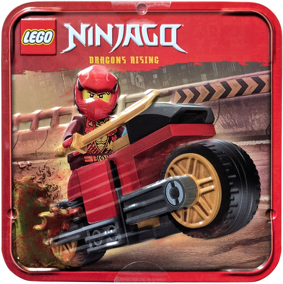 LEGO 2D001183 Kai's Racing Bike metal box
