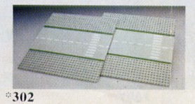 LEGO 302-2 Straight Road Plates (with crosswalk)
