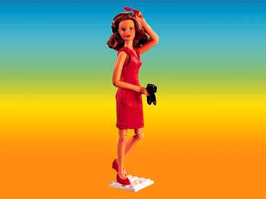 LEGO 3104 Caroline in Red Dress