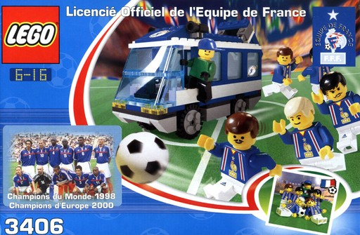 LEGO 3406-2 Americas Bus (Licencié Officiel de l'Equipe de France Edition)