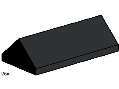 LEGO 3444 2 x 4 Ridge Roof Tiles Steep Sloped Black
