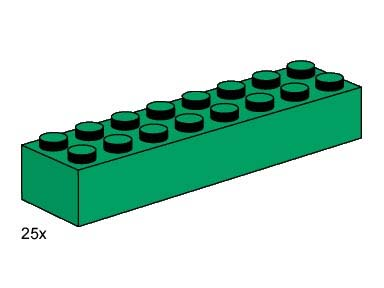 LEGO 3466 2 x 8 Green Bricks