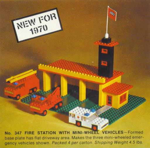 LEGO 347 Fire Station with Mini Cars