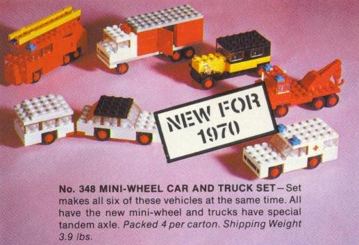 LEGO 348-2 Mini-Wheel Car and Truck Set