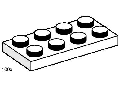 LEGO 3484 2 x 4 White Plates