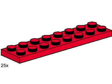LEGO 3491 2 x 8 Red Plates