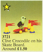 LEGO 3721 Clive Crocodile on Skateboard