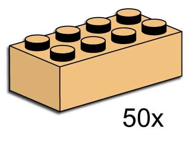 LEGO 3730 2 x 4 Tan Bricks