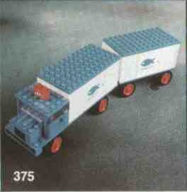 LEGO 375-3 Refrigerator Truck and Trailer