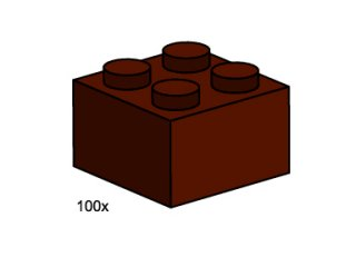 LEGO 3753 2 x 2 Brown Bricks