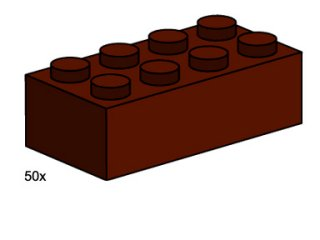 LEGO 3754 2 x 4 Brown Bricks