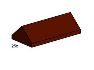 LEGO 3756 2 x 4 Brown Ridge Roof Tiles Steep Sloped