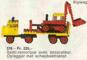 LEGO 376 Low-Loader with Excavator