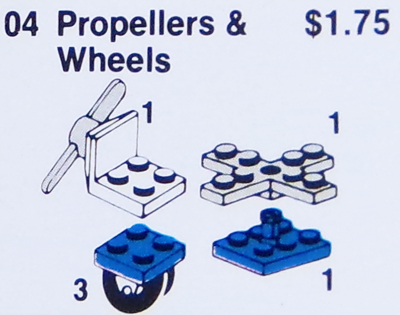 LEGO 4 Propellers and Wheels