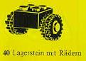 LEGO 40-2 Axle Brick with Small Wheels (2 x 2)