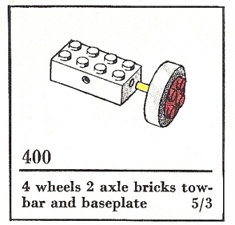 LEGO 400-3 Small Wheels with Axles (The Building Toy)