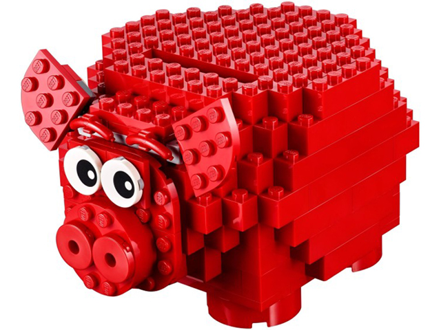 LEGO 40155 Coin Bank, Red Piggy Bank