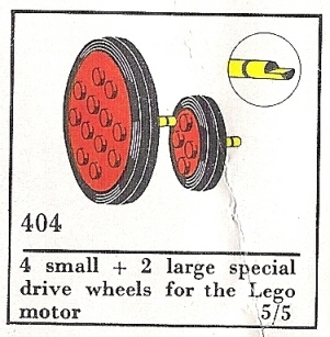LEGO 404-3 Wheels for Motor (The Building Toy)