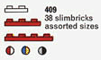 LEGO 409 38 Slimbricks Assorted Sizes (The Building Toy)