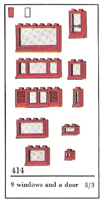 LEGO 414-3 Windows Parts Pack, Red (The Building Toy)