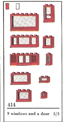 LEGO 414-4 Windows Parts Pack, White (The Building Toy)
