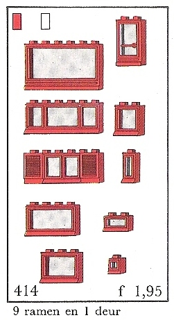 LEGO 414-5 Windows Parts Pack, Red (System)