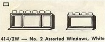 LEGO 414.2W No. 2 Assorted Windows, White