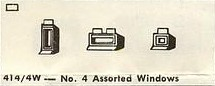 LEGO 414.4W No. 4 Assorted Windows, White