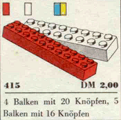 LEGO 415 5 Sixteens and 4 Twenties (System)