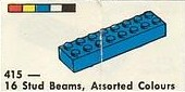 LEGO 415-2 16 Stud Beams, Assorted Colours