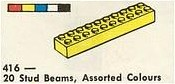 LEGO 416-2 20 Stud Beams, Assorted Colours