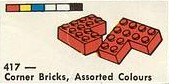 LEGO 417-2 Corner Bricks, Assorted Colours