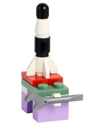 LEGO 41706-3 Advent Calendar 2022, Friends (Day  2) - Toy Rocket on Workbench