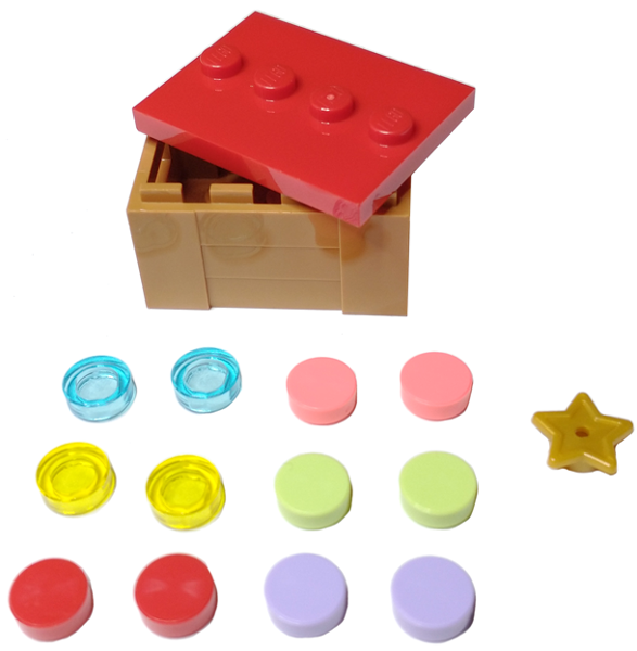 LEGO 41758-14 Advent Calendar 2023, Friends (Day 13) - Crate with Round Tiles and Star