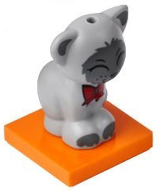 LEGO 41758-15 Advent Calendar 2023, Friends (Day 14) - Light Bluish Gray Cat with Red Bow