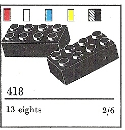 LEGO 418-2 2 x 4 Bricks (The Building Toy)
