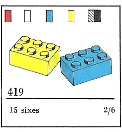 LEGO 419-2 2 x 3 Bricks (The Building Toy)