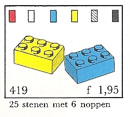 LEGO 419-3 2 x 3 Bricks (System)