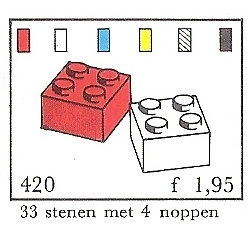 LEGO 420-4 2 x 2 Bricks (System)